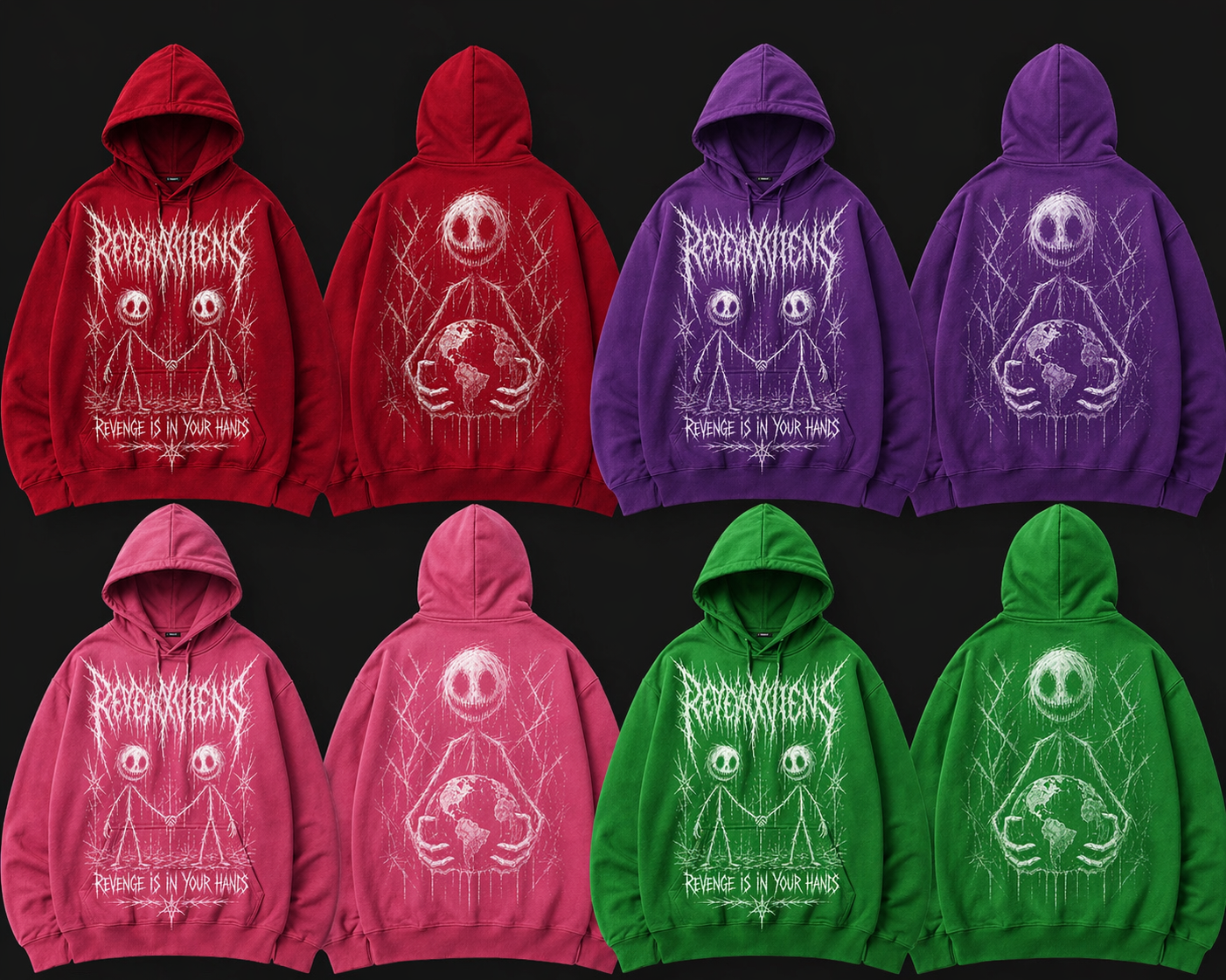 Revenge Is In Your Hands •LIMITED TIME• Black Mens Hoodie