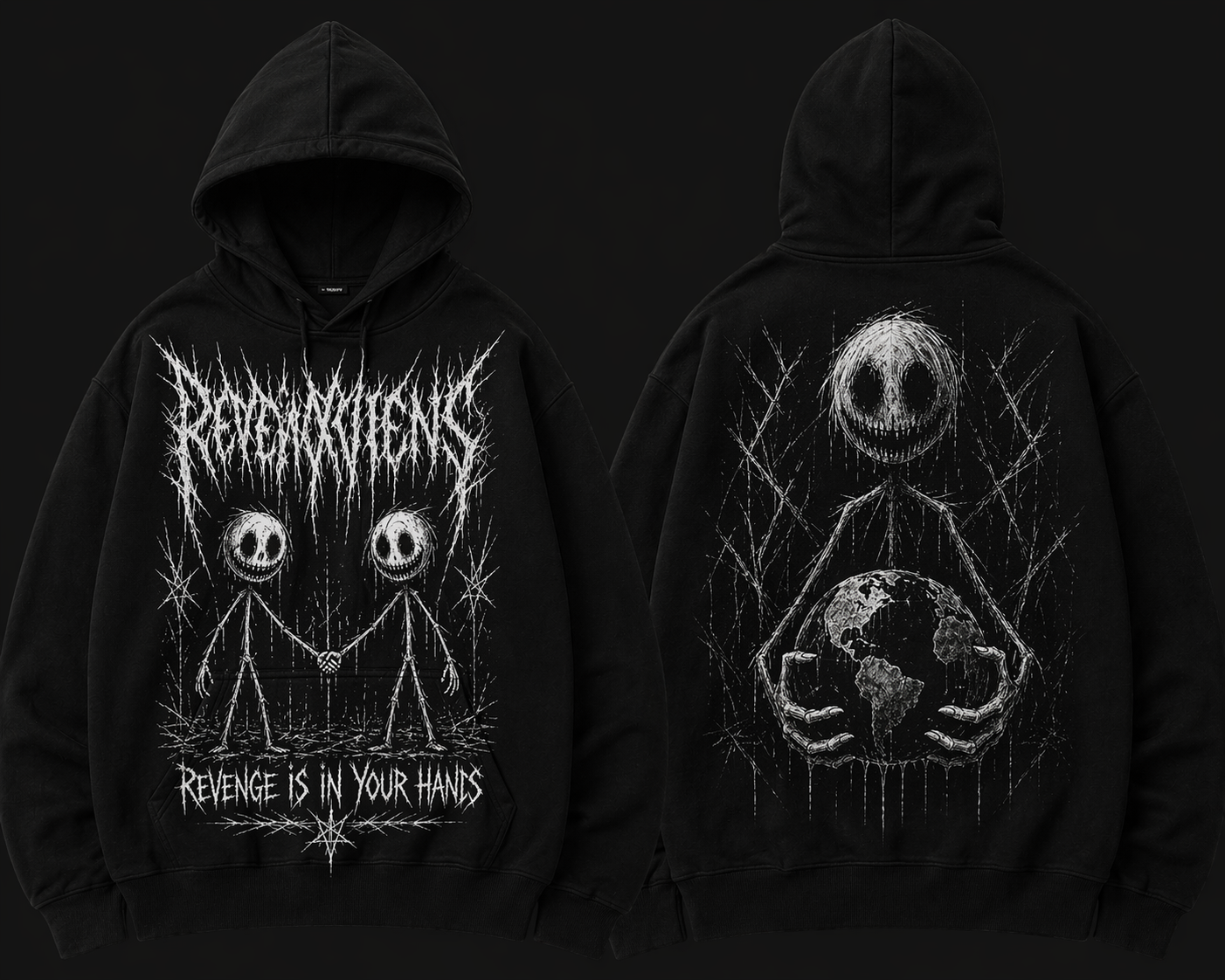Revenge Is In Your Hands •LIMITED TIME• Black Mens Hoodie